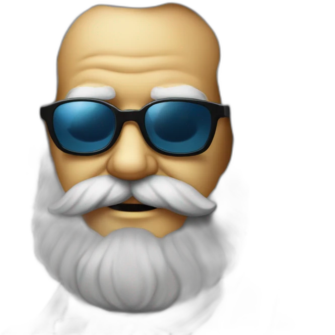 Karl Marx confident in sunglasses smiles emoji