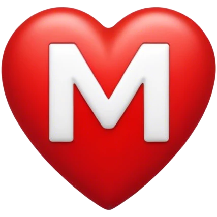 coeur rouge avec un "M" dedans emoji