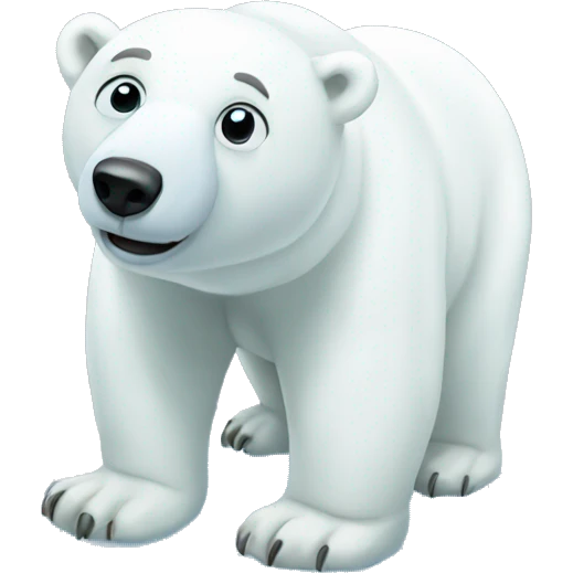 Polar bear on ice  emoji