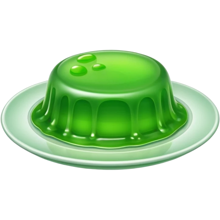 Green  jelly on plate emoji