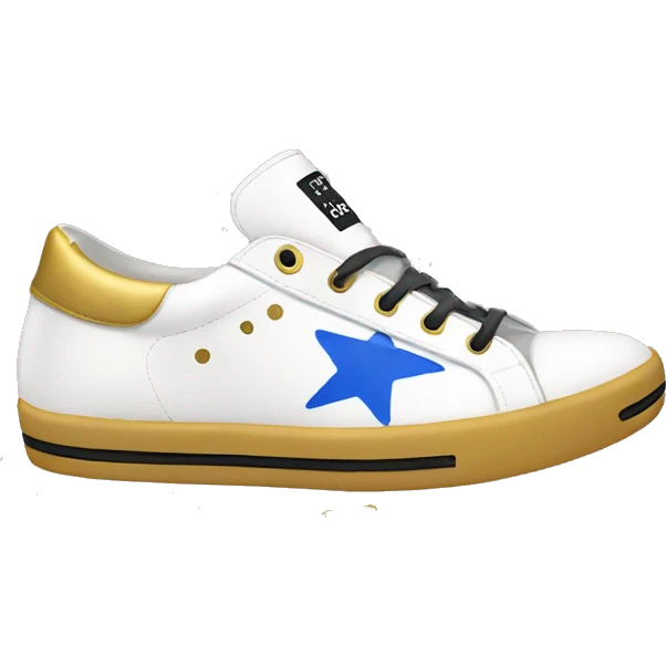Shoes golden goose with stars emoji