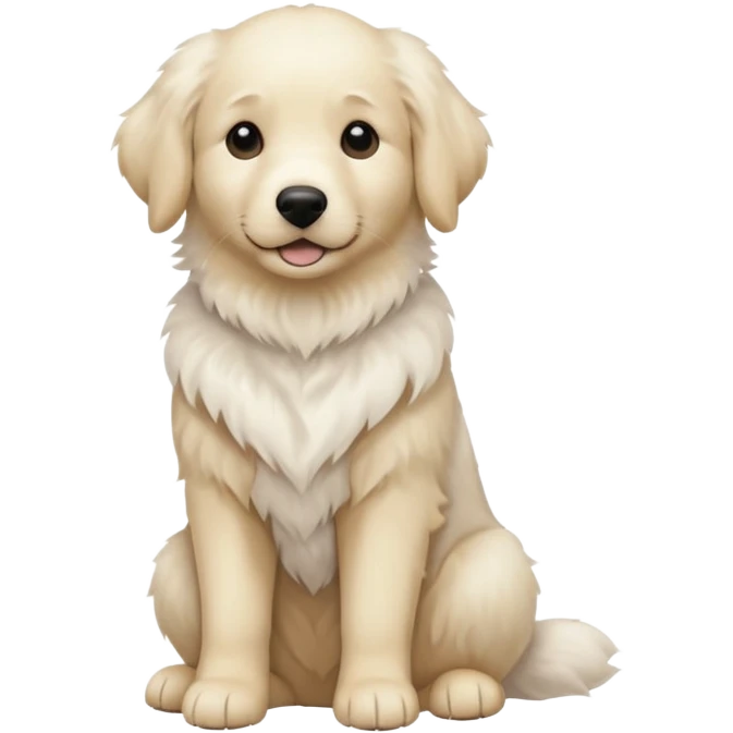 white retriver full image sitting emoji