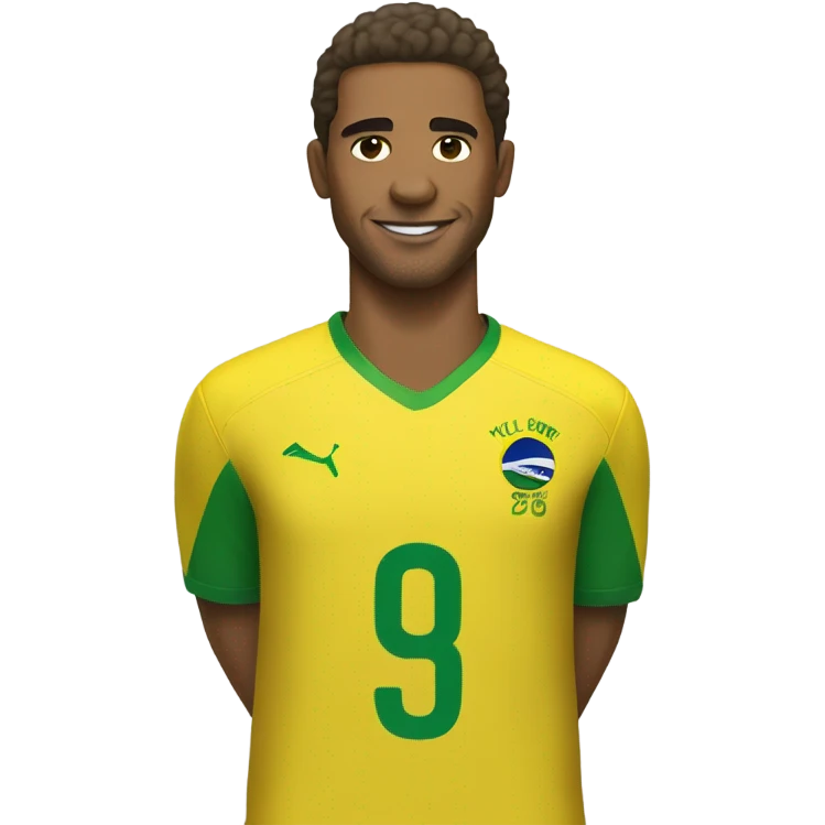 Brazilian soccer player wearing Kyle outta Jersey  emoji