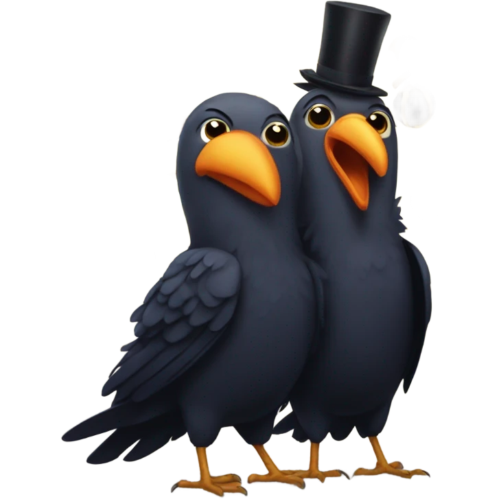 Crows celebrating New Year’s Eve  emoji