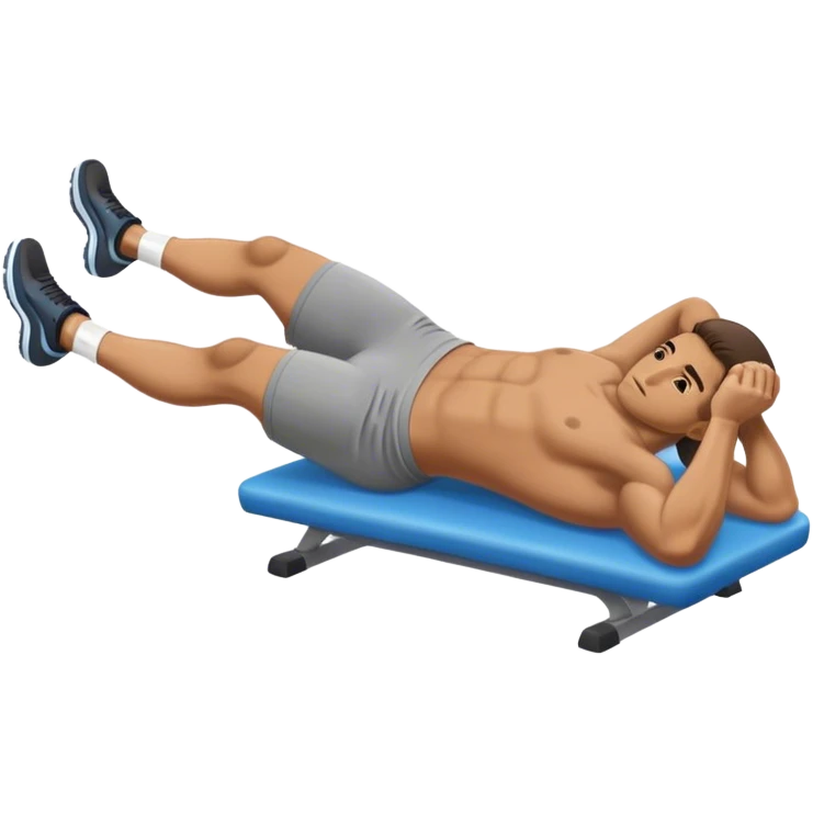 lying down man weighted glute bridges emoji