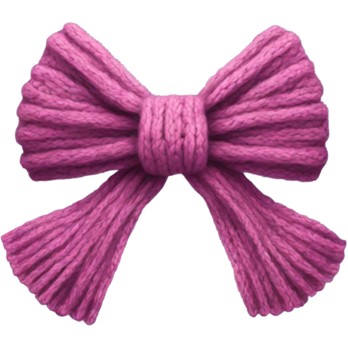 Knit scarf with bow design emoji