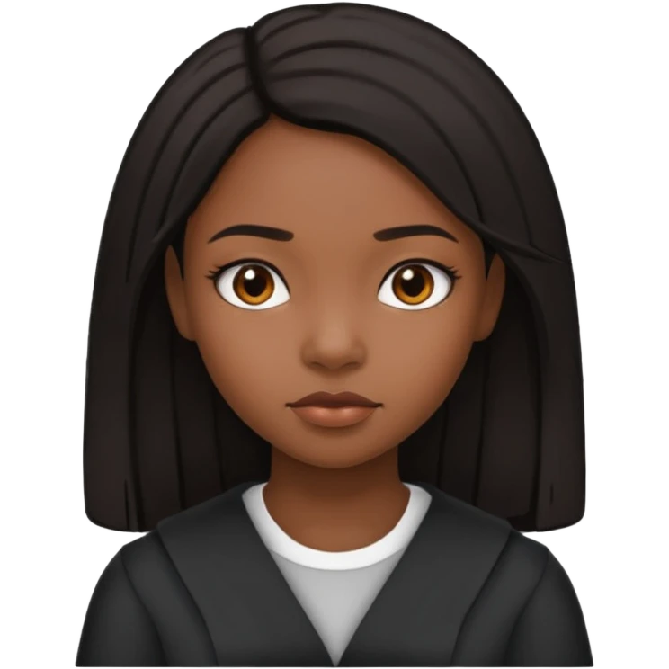 Black girl judging emoji