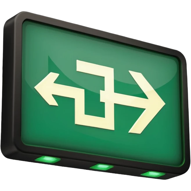 Exit Sign – green arrow emoji