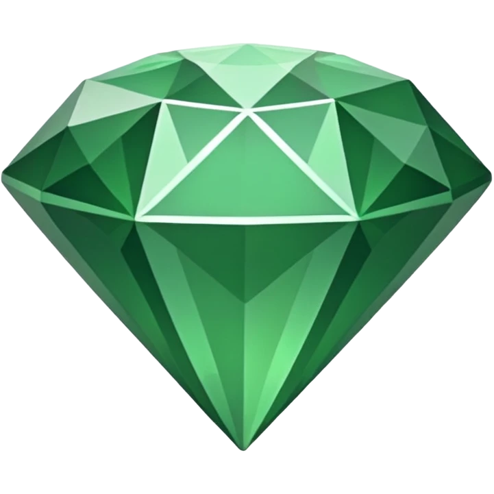 generate a green diamond geometrical form 2D emoji
