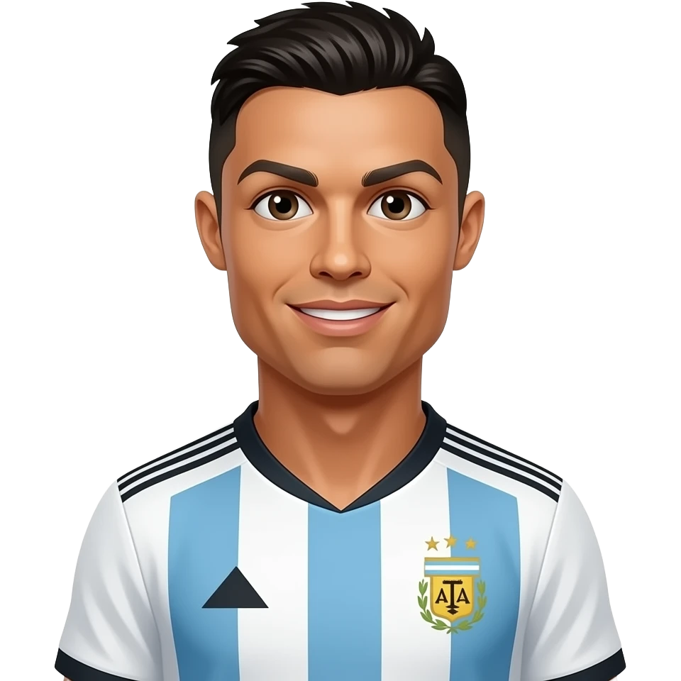 Ronaldo in an Argentina jursy emoji