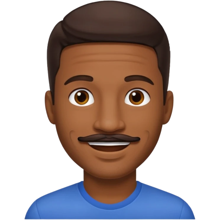 Stevie J with dark brown hair and thin mustache emoji
