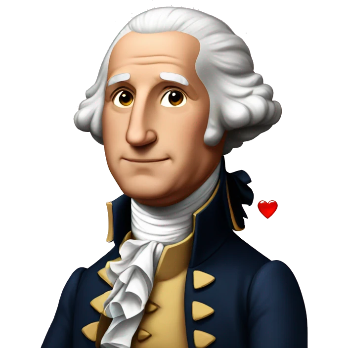 george washington with heart eyes emoji