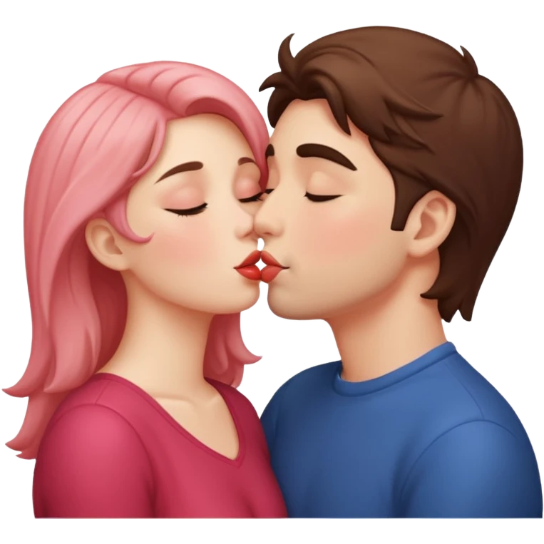 Two people kissing passionately emoji