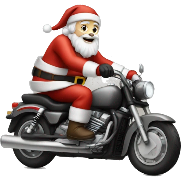 Santa on a motorcycle emoji