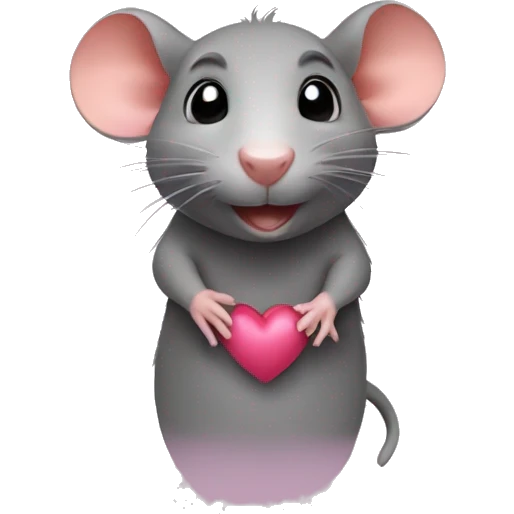 a rat in love emoji
