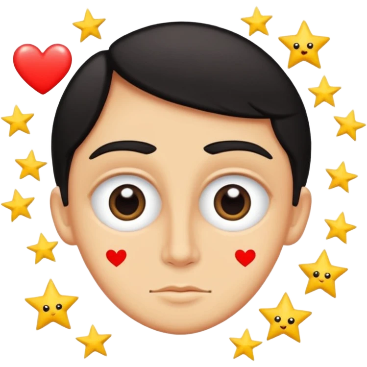 Quiero un emoji con el rostro de Félix de straykid, pero con los ojos más rasgados y con corazones, estrellas y destellos de luces alrededor, sobre su cabeza que diga "Te amo Josefa" con letras modernas pero cambia esos tonos que sean más naturales y que parezca un a persona oriental emoji