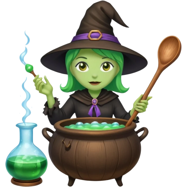 green witch cooking potion emoji
