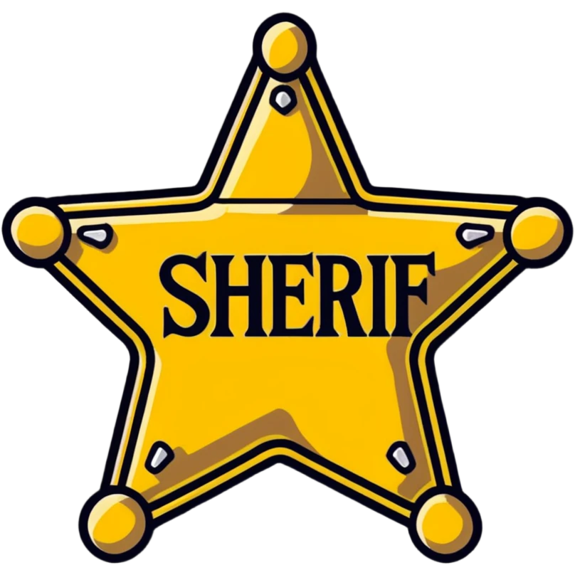 western sheriff badge emoji