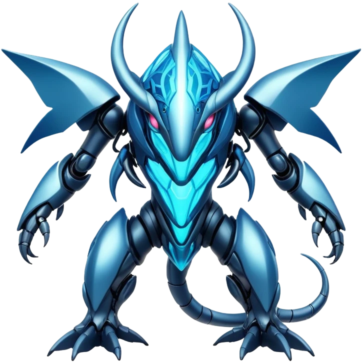  exotic futuristic modern cyber-Fakémon-Digimon-Vernid-creature emoji