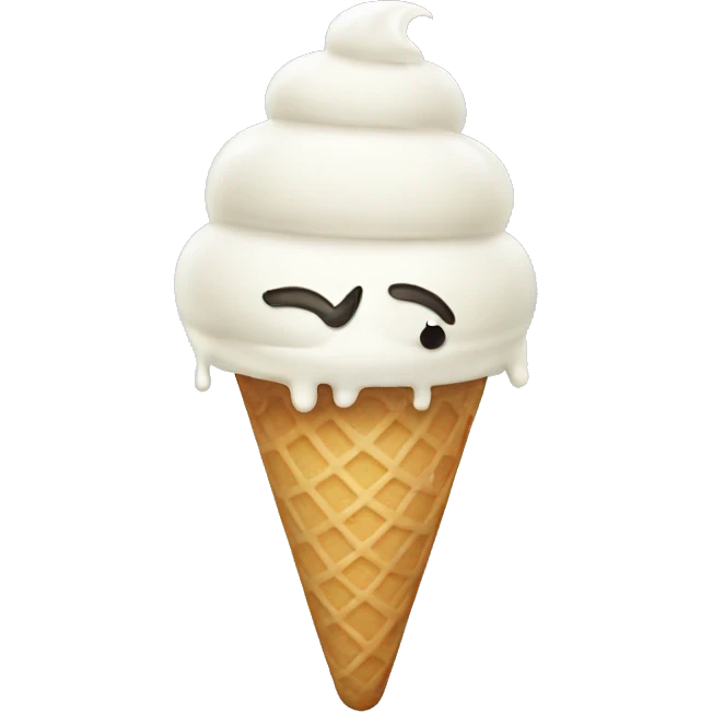 a white ice cream emoji