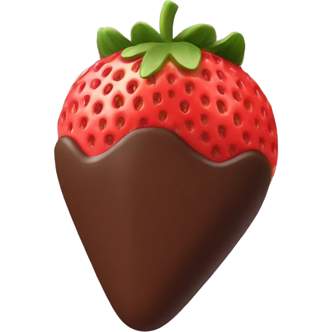 a chocolate covered strawberry emoji
