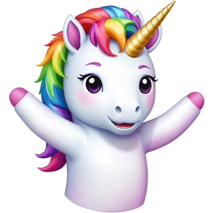 Unicorn dabbing emoji
