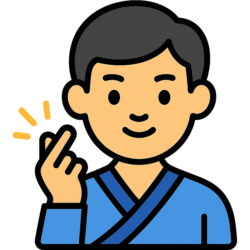 Korean man snapping his fingers icon emoji