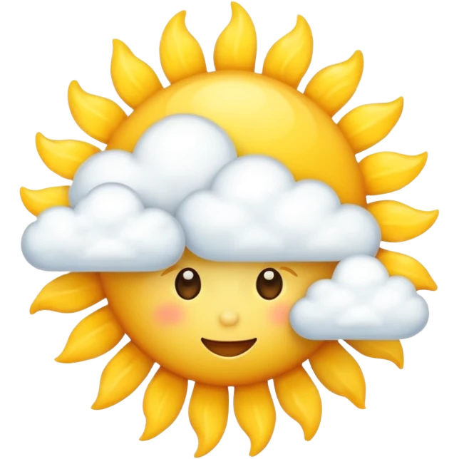 Sun with clouds emoji