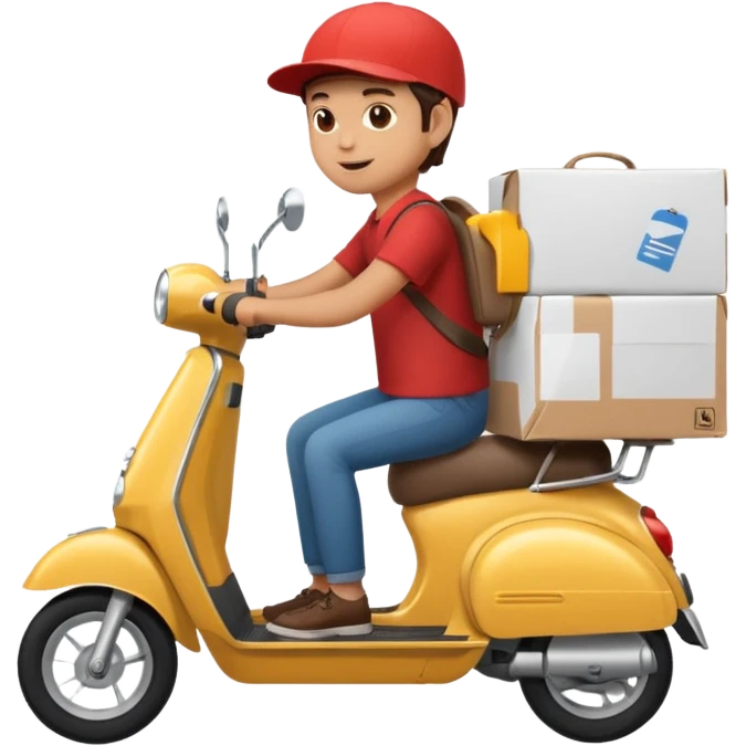 Delivery on a scooter emoji