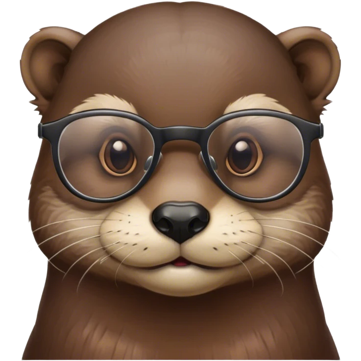 Otter wearing glasses emoji