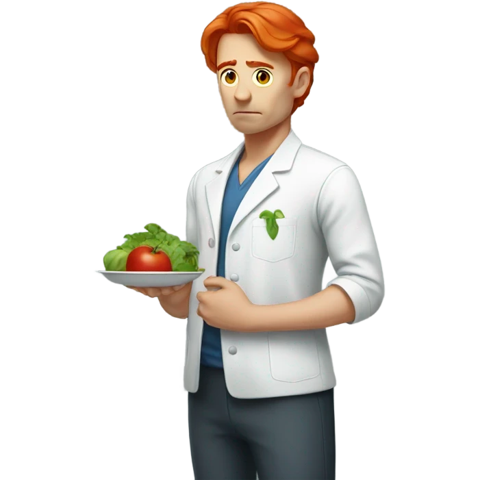 red hair nutritionist sad with no money emoji