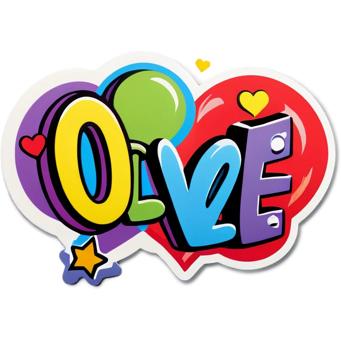 Pop art love emoji