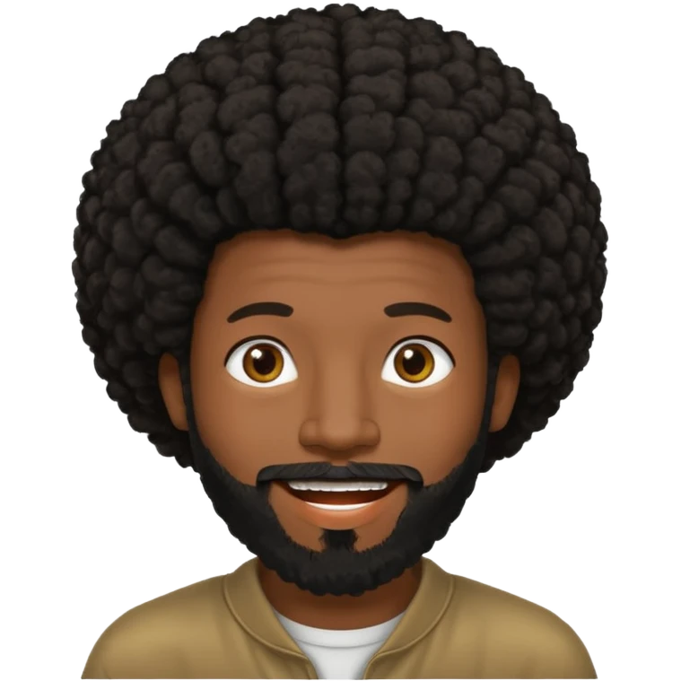 CoryxKenshin with black afro hair and beard emoji
