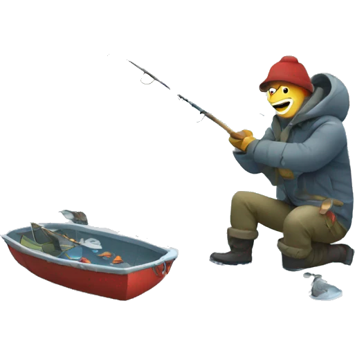 winter fishing snow emoji
