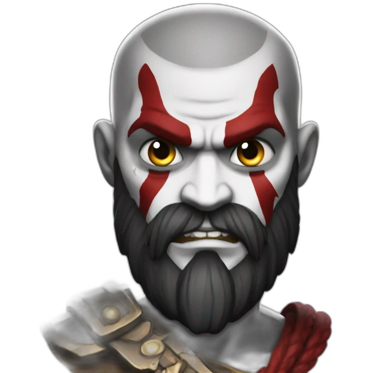 Kratos whit a💀 emoji