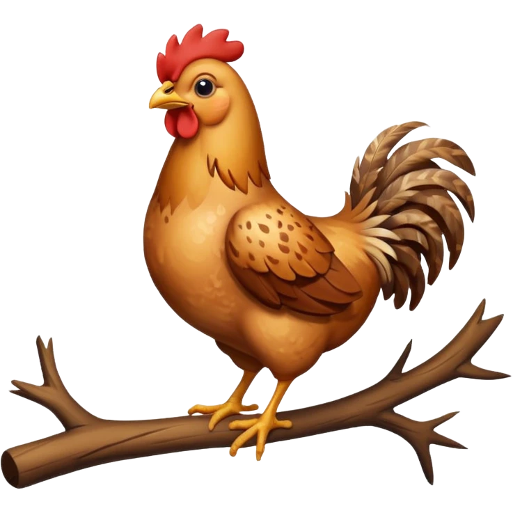 tavuk agicin üstünde otruyor emoji