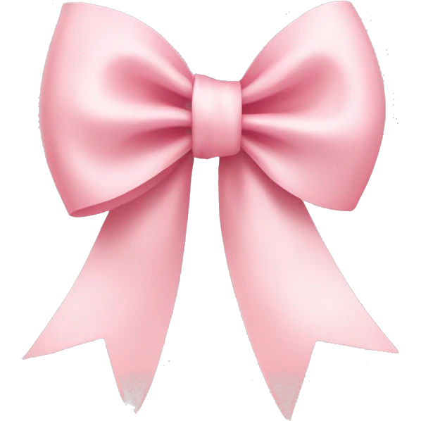 light pink ribbon bow emoji