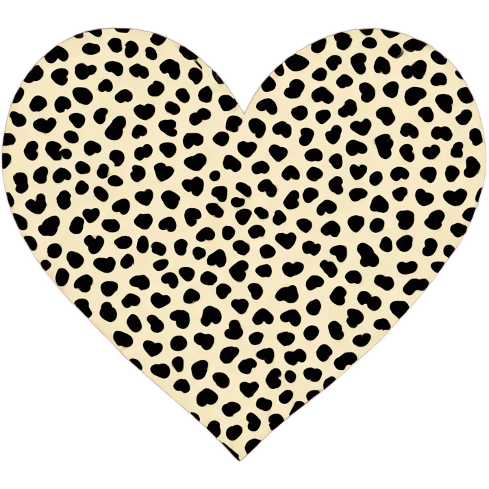 Heart with jaguar print inside it emoji