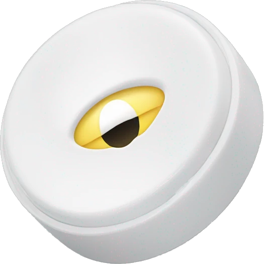 white screw-top contact lens case emoji