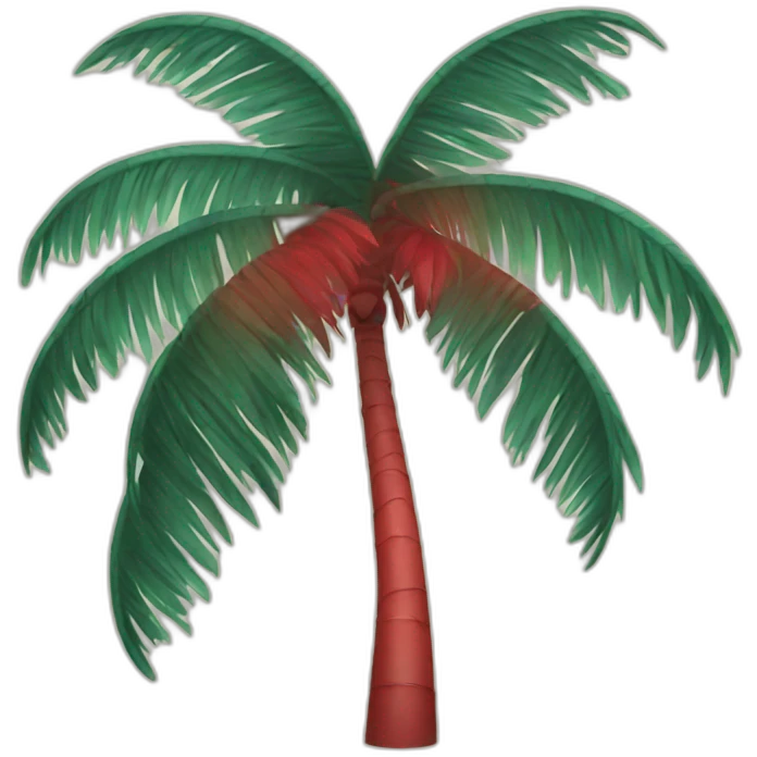 Red Palm tree emoji