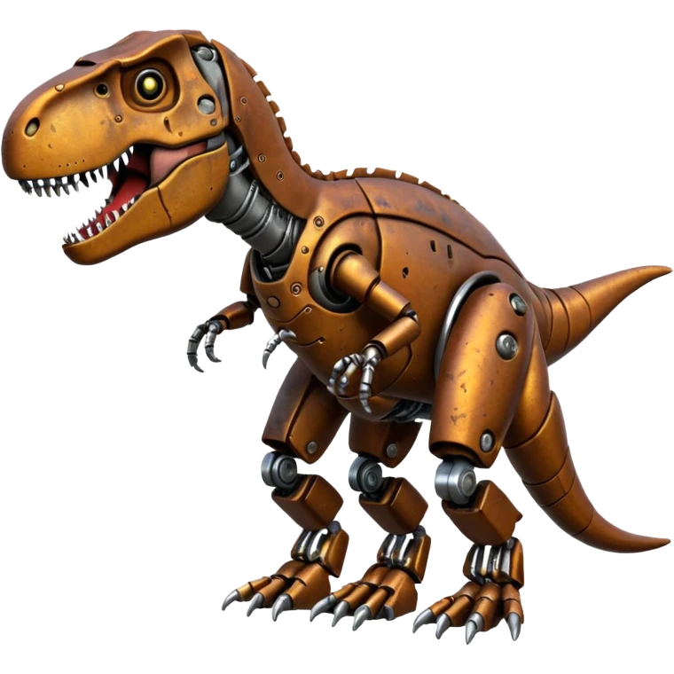 T-rex with robot parts emoji