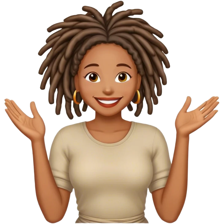 Black woman with locs applause emoji
