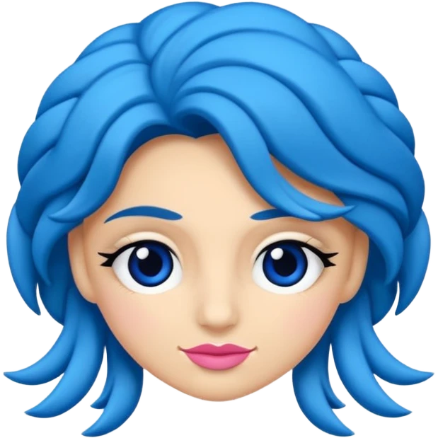 Crie uma rosa azul, com espinhos sem ser pessoas,  emoji