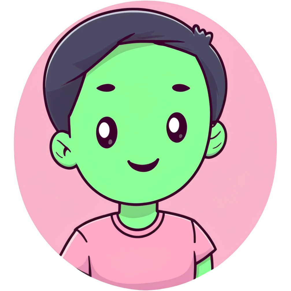 female character with oval-shaped flat-top head wearing pink t-shirt emoji