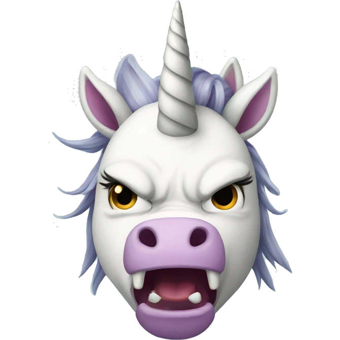 Angry unicorn emoji