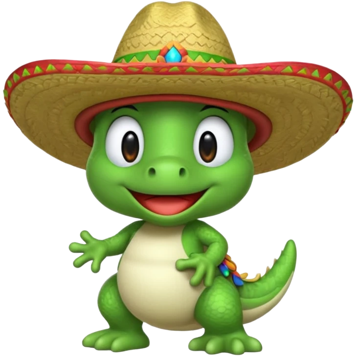 Yoshi with a sombrero emoji