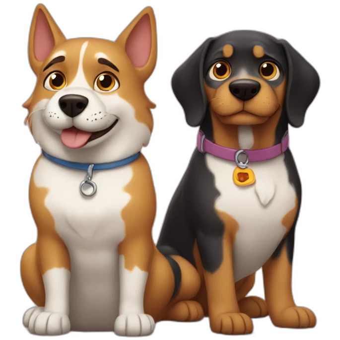 catdog but both are dogs emoji
