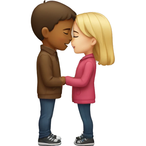 boy and girl kissing emoji