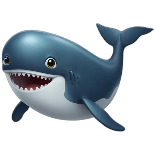 Scary whale emoji
