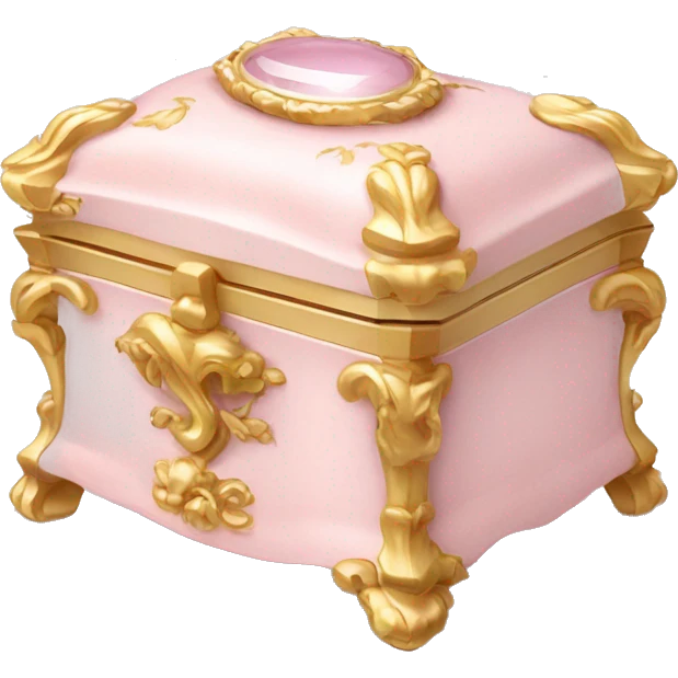 Pale pink rococo jewelry box emoji